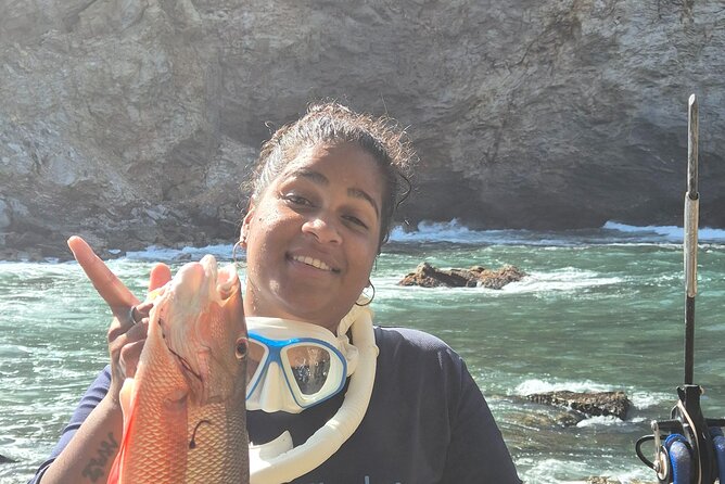 Snorkel, Spearfish & Seafood Adventure, Trinidad - Learning the water skills with Danielle